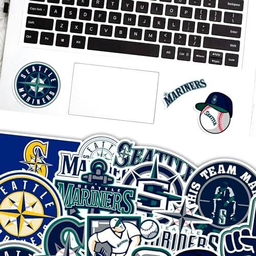 25 PCS MLB Seattle Mariners Baseball Stickers 4 25 PCS MLB Seattle Mariners Baseball Stickers - Image 4