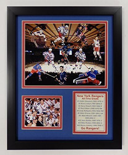 Legends Never Die NHL New York Rangers All Time Greats Double Matted Photo Frame 1 Legends Never Die NHL All Time Greats Double Matted Photo Frame