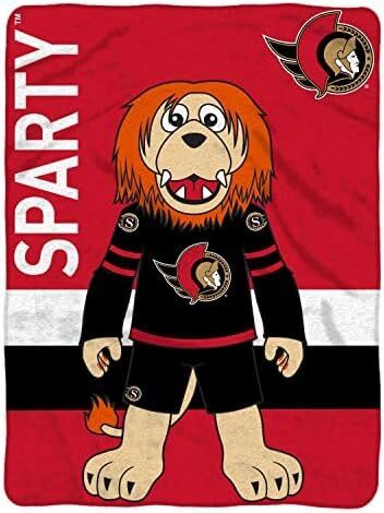 Sleep Squad NHL Ottawa Senators Sparty 60” x 80” Raschel Plush Blanket 2 Sleep Squad NHL Ottawa Senators Sparty 60” x 80” Raschel Plush Blanket - Image 2