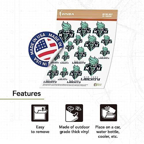 WNBA New York Liberty Sticker Vinyl Decal 4 WNBA New York Liberty Sticker Vinyl Decal - Image 4
