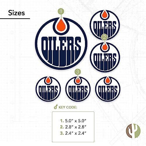 NHL Edmonton Oilers Sticker Vinyl Decal 2 NHL Edmonton Oilers Sticker Vinyl Decal - Image 2
