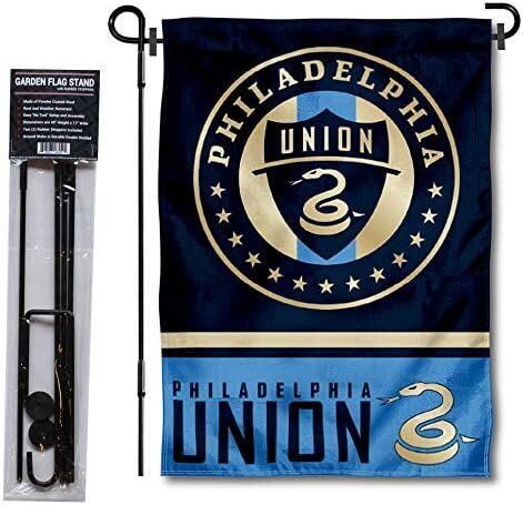 Philadelphia Union Garden Flag with Stand Pole Holder 1 Philadelphia Union Garden Flag with Stand Pole Holder