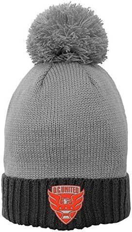 MLS DC United Girls Cuffed Knit Hat with Enlarged Pom 1 MLS Girls Cuffed Knit Hat with Enlarged Pom