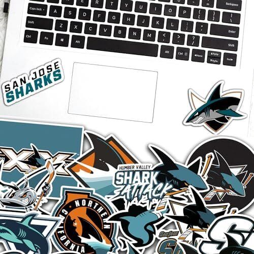 30 PCS NHL San Jose Sharks Decal Decoration Sticker 4 30 PCS NHL San Jose Sharks Decal Decoration Sticker - Image 4