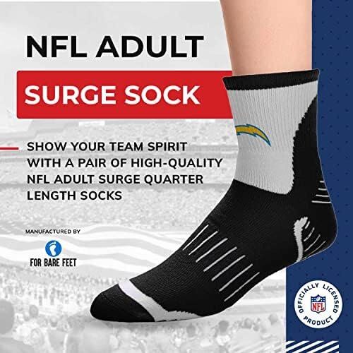 FBF NFL Los Angeles Chargers Performance Quarter Length Socks 2 FBF NFL Los Angeles Chargers Performance Quarter Length Socks - Image 2