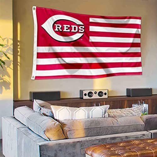 MLB Cincinnati Reds Nation Flag 3x5 Banner 4 MLB Cincinnati Reds Nation Flag 3x5 Banner - Image 4