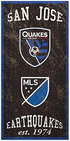 MLS San Jose Earthquakes Unisex San Jose Earthquakes Heritage sign, Team Color, 6 x 12