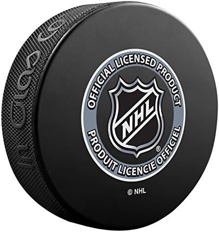 NHL Calgary Flames Officially Licensed Stitch Design Hockey Puck 2 NHL Calgary Flames Officially Licensed Stitch Design Hockey Puck - Image 2