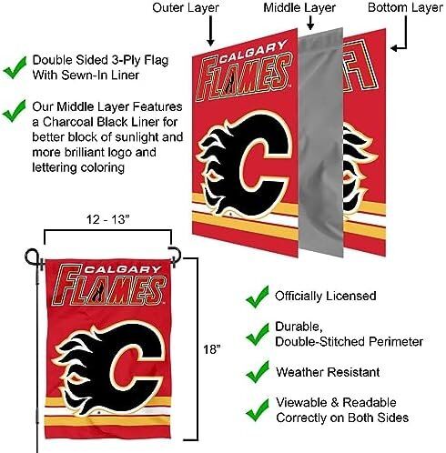 NHL Calgary Flames Double Sided Garden Flag 5 NHL Calgary Flames Double Sided Garden Flag - Image 5