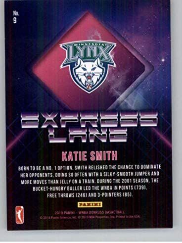 2019 Donruss WNBA Express Lane #9 Katie Smith Minnesota Lynx Official Panini Basketball Card 2 2019 Donruss WNBA Express Lane #9 Katie Smith Minnesota Lynx Official Panini Basketball Card - Image 2