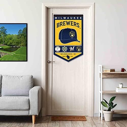 MLB Milwaukee Brewers Heritage History Banner Pennant 4 MLB Milwaukee Brewers Heritage History Banner Pennant - Image 4