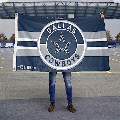 NFL Dallas Cowboys Patch Button Circle Logo Flag Large 3x5 Banner 5 NFL Dallas Cowboys Patch Button Circle Logo Flag Large 3x5 Banner - Image 5