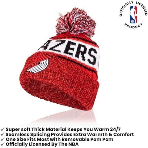 Ultra Game NBA Portland Trailblazers Soft Winter Beanie 2 Ultra Game NBA Portland Trailblazers Soft Winter Beanie - Image 2