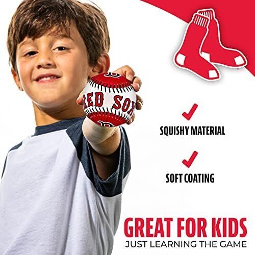 Franklin Sports MLB Boston Red Sox - MLB Team Logo Soft Baseballs 7 Franklin Sports MLB Boston Red Sox - MLB Team Logo Soft Baseballs - Image 7