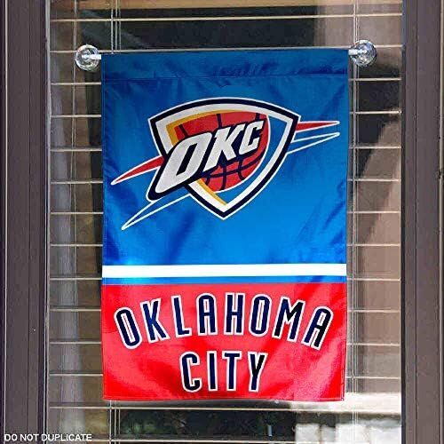 NBA Oklahoma City Thunder Double Sided Garden Flag 4 NBA Oklahoma City Thunder Double Sided Garden Flag - Image 4