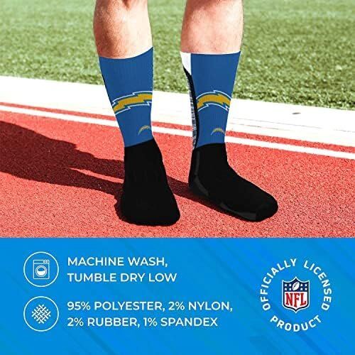FBF NFL Los Angeles Chargers Youth V Curve Socks 3 FBF NFL Los Angeles Chargers Youth V Curve Socks - Image 3