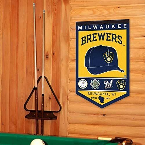 MLB Milwaukee Brewers Heritage History Banner Pennant 2 MLB Milwaukee Brewers Heritage History Banner Pennant - Image 2
