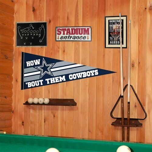 NFL Dallas Cowboys How Bout Them Cowboys Pennant Banner Flag 2 NFL Dallas Cowboys How Bout Them Cowboys Pennant Banner Flag - Image 2