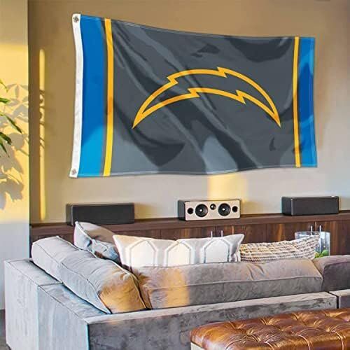 NFL Los Angeles Chargers Blackout Sideline Flag Outdoor Indoor 3x5 Banner 4 NFL Los Angeles Chargers Blackout Sideline Flag Outdoor Indoor 3x5 Banner - Image 4