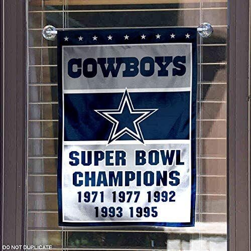 WinCraft NFL Dallas Cowboys 5 Time Champions Double Sided Garden Flag 4 WinCraft NFL Dallas Cowboys 5 Time Champions Double Sided Garden Flag - Image 4