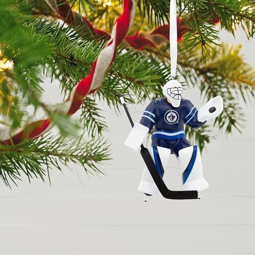 Hallmark NHL Winnipeg Jets Goalie Christmas Ornament 5 Hallmark NHL Winnipeg Jets Goalie Christmas Ornament - Image 5