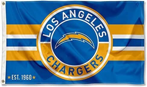 Los Angeles Chargers Patch Button Circle Logo Flag Large 3x5 Banner