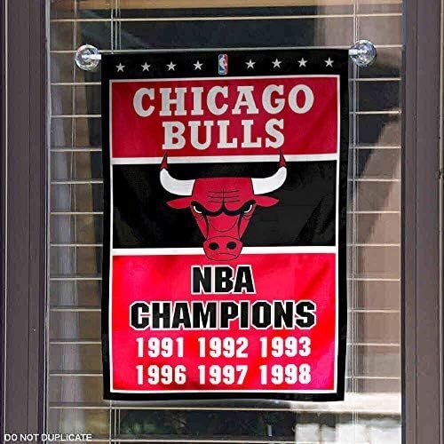 NBA Chicago Bulls 6 Time Champions Double Sided Garden Flag 4 NBA Chicago Bulls 6 Time Champions Double Sided Garden Flag - Image 4