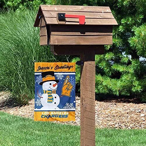 NFL Los Angeles Chargers Holiday Winter Snow Garden Flag Double Sided Banner 3 NFL Los Angeles Chargers Holiday Winter Snow Garden Flag Double Sided Banner - Image 3