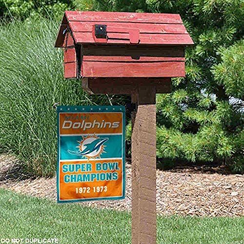 Miami Dolphins 2 Time Super Bowl Champions Double Sided Garden Flag 3 Miami Dolphins 2 Time Super Bowl Champions Double Sided Garden Flag - Image 3