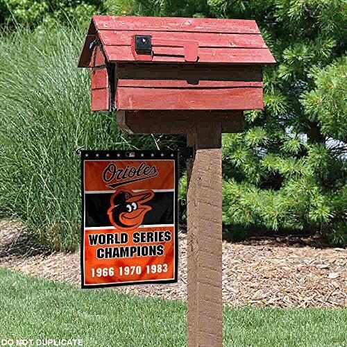 MLB Baltimore Orioles 3-Time World Series Champions Double Sided Garden Flag 3 MLB Baltimore Orioles 3-Time World Series Champions Double Sided Garden Flag - Image 3