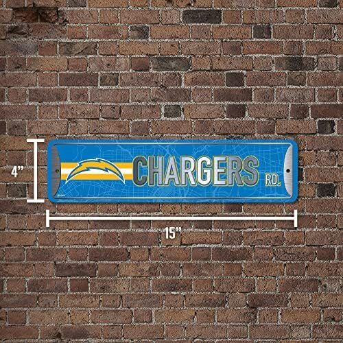 Rico Industries NFL Los Angeles Chargers Metal Street Sign Metal Street Sign 4" x 15" 6 Rico Industries NFL Los Angeles Chargers Metal Street Sign Metal Street Sign 4" x 15" - Image 6