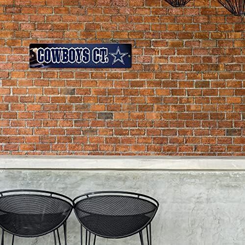 Rico Industries NFL Dallas Cowboys Plastic 4" x 16" Street Sign 2 Rico Industries NFL Dallas Cowboys Plastic 4" x 16" Street Sign - Image 2