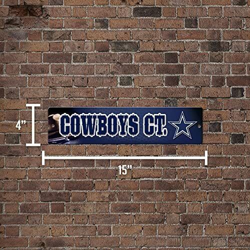 Rico Industries NFL Dallas Cowboys Plastic 4" x 16" Street Sign 6 Rico Industries NFL Dallas Cowboys Plastic 4" x 16" Street Sign - Image 6