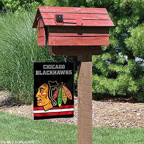 WinCraft NHL Chicago Blackhawks Black Double Sided Garden Flag 3 WinCraft NHL Chicago Blackhawks Black Double Sided Garden Flag - Image 3