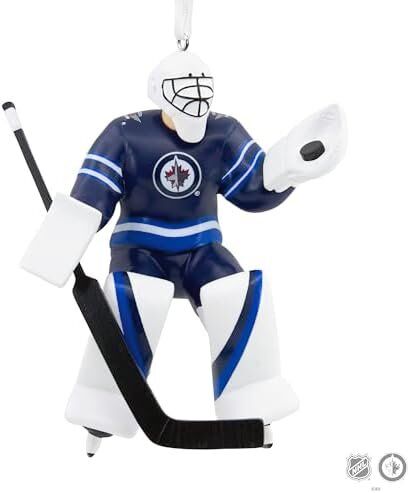 Hallmark NHL Winnipeg Jets Goalie Christmas Ornament 6 Hallmark NHL Winnipeg Jets Goalie Christmas Ornament - Image 6