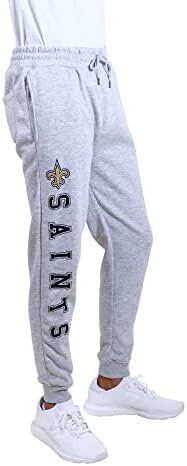 Ultra Game NFL New Orleans Saints Men's Super Soft Game Day Jogger Sweatpants 3 Ultra Game NFL New Orleans Saints Men's Super Soft Game Day Jogger Sweatpants - Image 3