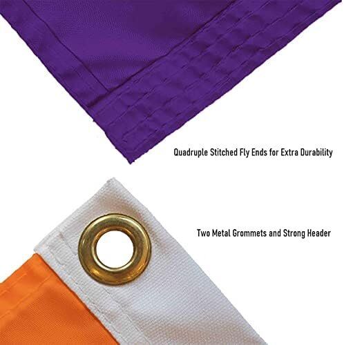 NCAA Clemson Tigers Two Tone Gradient Flag 5 NCAA Clemson Tigers Two Tone Gradient Flag - Image 5