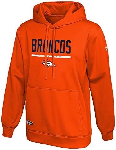 New Era NFL Men's Safety Performance Denver Broncos Pullover Hooded Sweatshirt 1 New Era NFL Men's Safety Performance Pullover Hooded Sweatshirt, Pro Football Fleece Hoodie