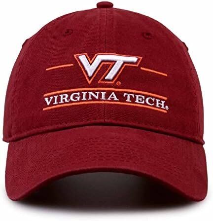 The Game NCAA Virginia Tech Hokies Adult Bar Hat 1 The Game NCAA Adult Bar Hat - Garment Washed Twill - Embroidered Design - Elevate Your Style and Show Your Team Spirit