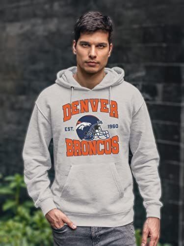 Junk Food Clothing NFL Denver Broncos Team Helmet - Adult Pullover Hoodie 4 Junk Food Clothing NFL Denver Broncos Team Helmet - Adult Pullover Hoodie - Image 4