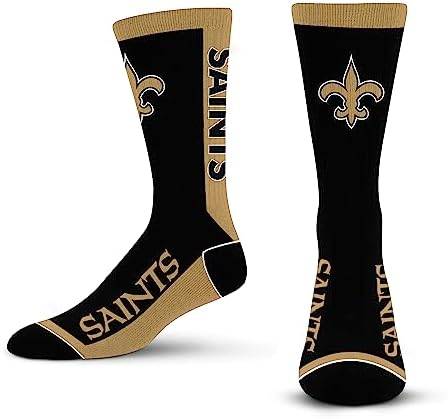 For Bare Feet MVP Crew Sock NFL Large