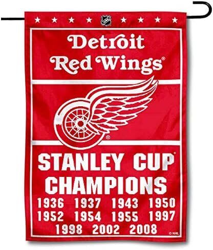 Detroit Red Wings 11 Time Stanley Cup Champions Double Sided Garden Flag 1 Detroit Red Wings 11 Time Stanley Cup Champions Double Sided Garden Flag