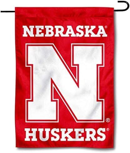 Nebraska Cornhuskers N Logo Garden Flag
