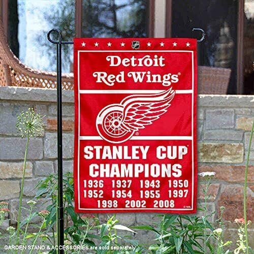 Detroit Red Wings 11 Time Stanley Cup Champions Double Sided Garden Flag 2 Detroit Red Wings 11 Time Stanley Cup Champions Double Sided Garden Flag - Image 2
