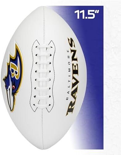 Franklin Sports NFL Autograph Football - White Panel Souvenir Football for Autographs 2 Franklin Sports NFL Autograph Football - White Panel Souvenir Football for Autographs - Image 2