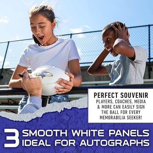 Franklin Sports NFL Autograph Football - White Panel Souvenir Football for Autographs 6 Franklin Sports NFL Autograph Football - White Panel Souvenir Football for Autographs - Image 6