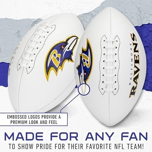 Franklin Sports NFL Autograph Football - White Panel Souvenir Football for Autographs 3 Franklin Sports NFL Autograph Football - White Panel Souvenir Football for Autographs - Image 3