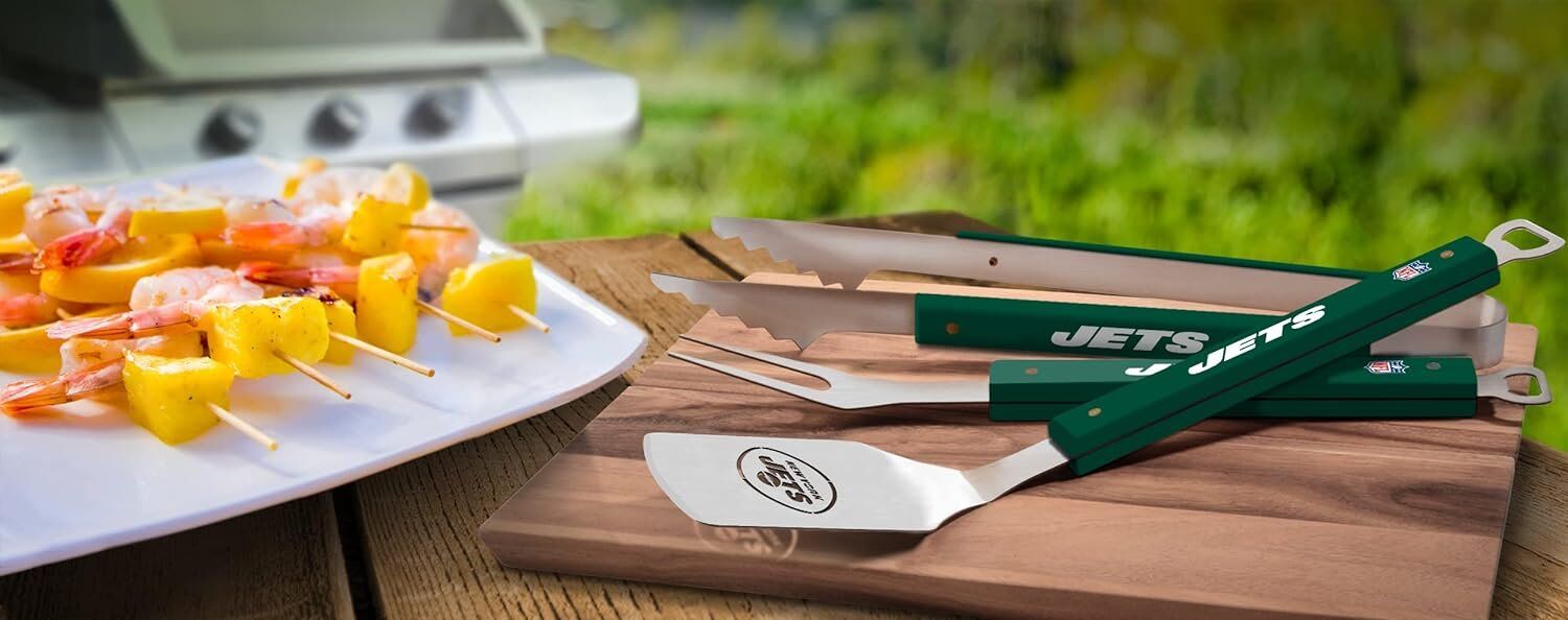 YouTheFan NFL New York Jets Spirit Series 3-Piece BBQ Set 2 YouTheFan NFL New York Jets Spirit Series 3-Piece BBQ Set - Image 2