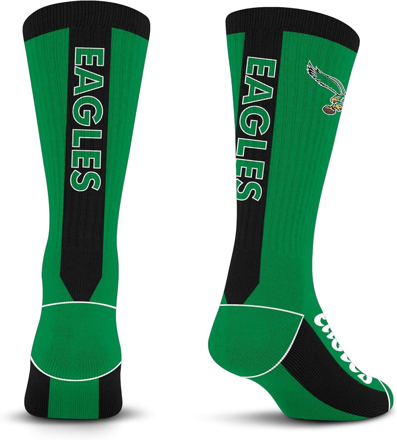 For Bare Feet NFL Philadelphia Eagles MVP NFL Classic Crew Sock 2 For Bare Feet NFL Philadelphia Eagles MVP NFL Classic Crew Sock - Image 2
