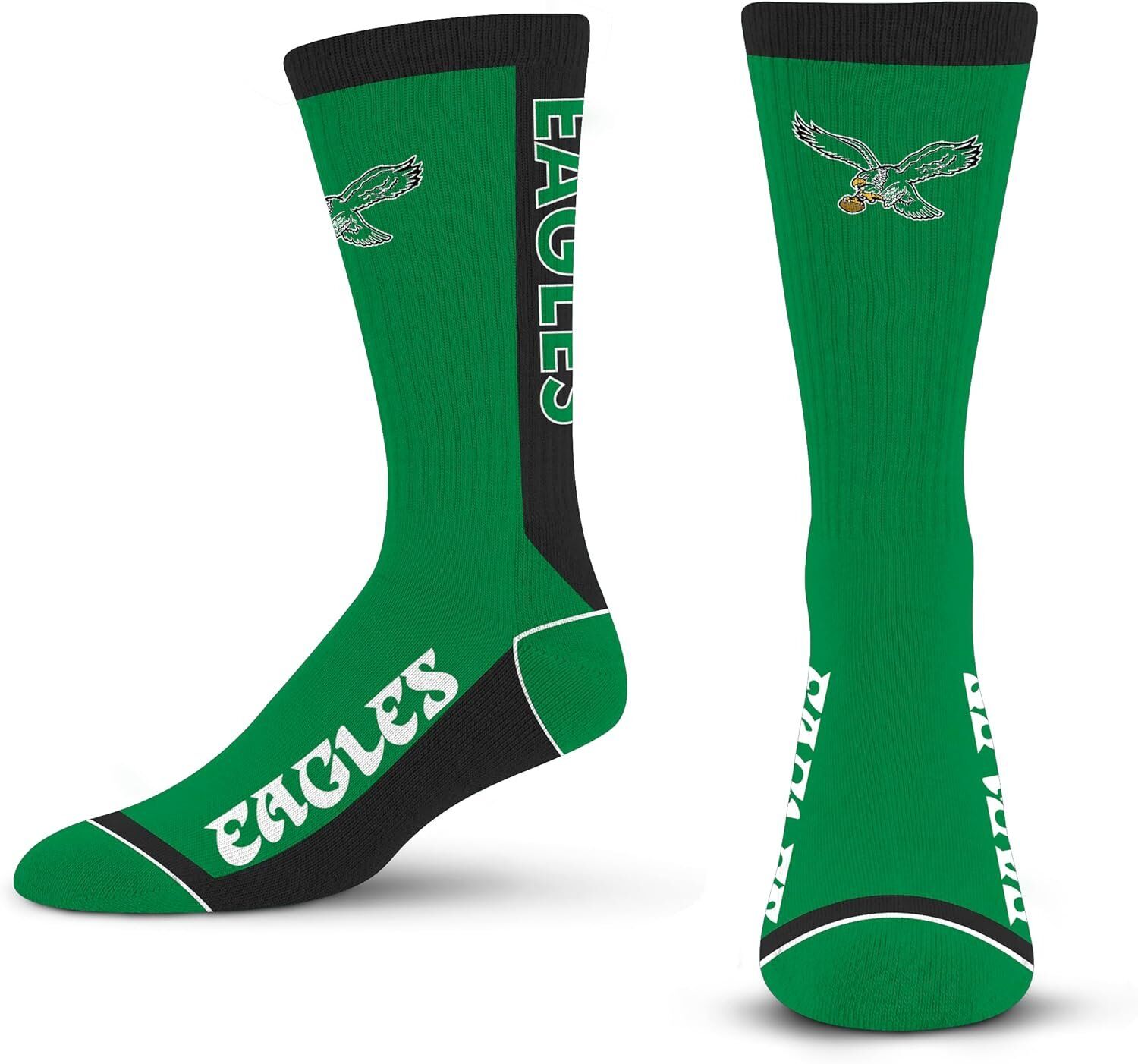 For Bare Feet Men's MVP NFL Classic Crew Sock Large